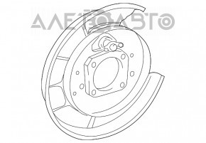 Rear right brake disc cover Toyota Rav4 06-12