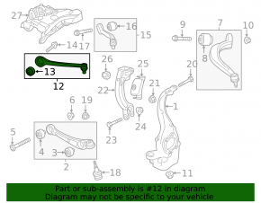 Upper control arm, front right, Audi A8 13-18