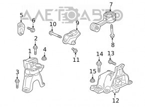 Engine mount right Honda Civic X FC 16-21 2.0