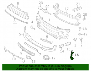 Radiator deflector left Mini Cooper F56 3d 14-15