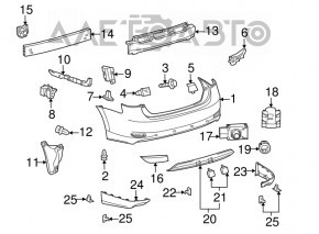 Lexus Hs250h 10-12 rear bumper reinforcement