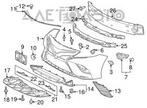 Bare front bumper Toyota Camry v70 21-24 SE\XSE without parking sensors