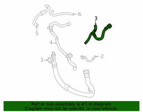 Cooling system hose Audi A3 22-26 without retaining ring