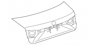 Trunk lid Lexus ES300h ES350 13-18 graphite 1H9, butt