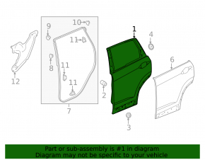 Bare rear door left Honda CRV 17-22