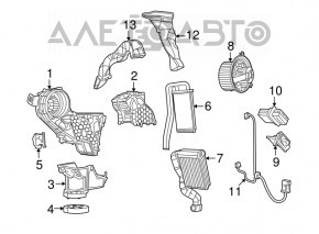 Rear heater assembly for Dodge Journey 11-20