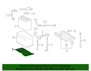 Battery tray for Lexus IS250 IS350 06-13