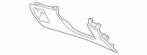 Knee pad driver Acura MDX 07-13 black, worn, scratches