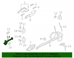 Front left door limiter Nissan Leaf 11-12