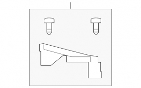 Right headlight mount, upper right, Toyota RAV4 Prime 21-24
