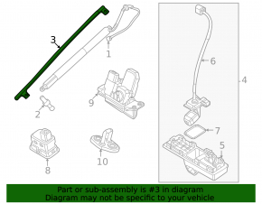 Right tailgate rubber seal for Kia EV6 22-24