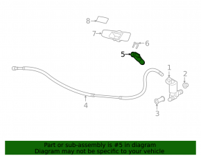 Left headlight washer nozzle for Lexus LX570 16-21 rest.