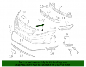 Front bumper bracket left Kia Optima 11-13