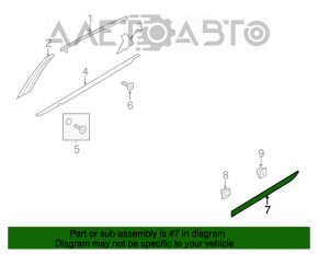 Door trim lower rear left Hyundai Azera 12-17