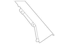 Door trim, side, rear, right, rear, Audi A3 22-26, black