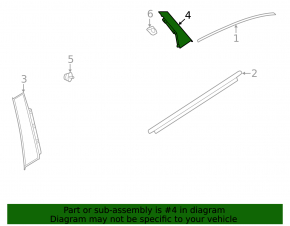Door trim, side, rear, right, rear, Audi A3 22-26, black