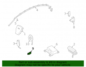 Airbag sensor door left Nissan Murano z50 03-08