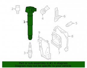 Ignition coil for Porsche Cayenne 19-26 2.9T, 3.0T