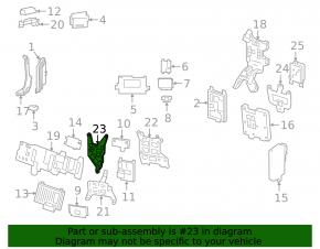 Bracket for the control unit of the trunk lid Mercedes W213 E 17-23