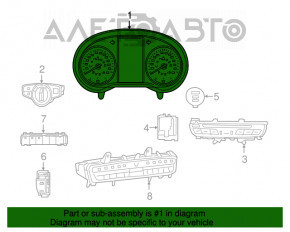 Instrument cluster Mercedes GLC 300/43 16-19 without radar projection