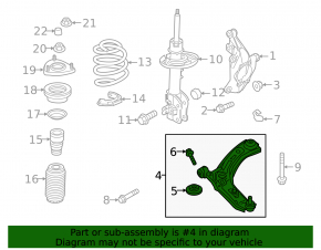 Lower control arm front left Mazda 3 21-26 4d Japan Build