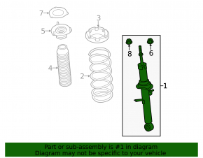 Front left shock absorber Infiniti Q70 17-19 AWD