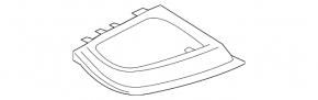 Left front panel trim for Lincoln MKC 15-19, gray aluminum, worn
