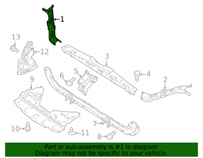 Right eyelash TV bracket for Nissan Rogue 14-20