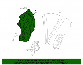 Right rear window lifter for Ford Mustang mk6 15-23 convertible