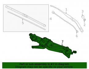 Mazda CX-90 24-26 Windscreen Wiper Linkage with Motor