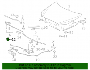 Bonnet bumper right Mitsubishi Outlander 14-21