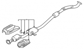 Exhaust line middle part with catalytic converter Mazda CX-5 23-25 AWD 2.5T