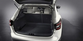 Nissan Rogue Sport 17-22 black fabric trunk mat, for spare tire, dry-cleanable