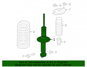 Rear left shock absorber Subaru Ascent 19-26