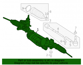 Steering rack EPS BMW 3 G20 19- AWD