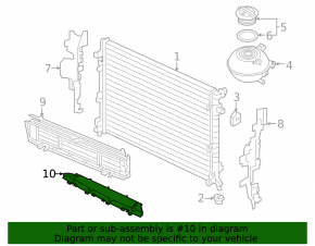 Lower radiator deflector VW Atlas 20-23 2.0, 3.6 R-line