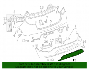 Rear Bumper Cover Buick Encore 17-19