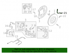 Brake hose rear left Audi A6 C8 19-