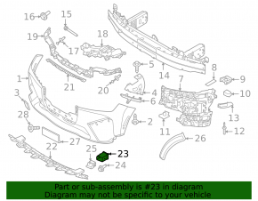 Right front bumper lower reinforcement fang for BMW iX 21-25 Without sport trim