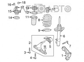 Front left axle Acura MDX 14-20 bare