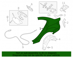 Subaru WRX 15-21 right rear wing
