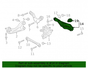 Lower control arm under spring rear left Honda Accord 18-22