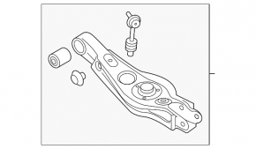 Lower control arm under the rear right spring, Hyundai Palisade 20-25