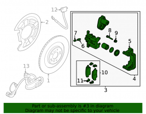 Rear right caliper assembly for Kia EV6 22-24 electric