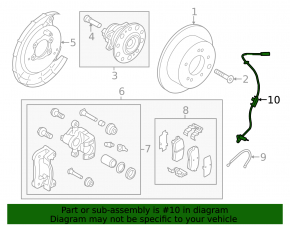 ABS sensor rear left Hyundai Elantra UD 11-16