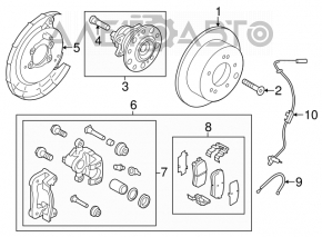 ABS sensor rear left Hyundai Elantra UD 11-16