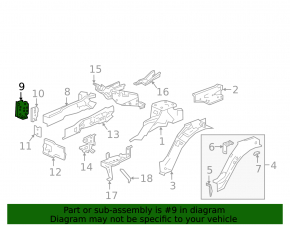 Left side member bracket Honda Accord 18-22