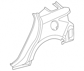 Quarter wing rear right Lexus CT200h 11-17 silver, dented