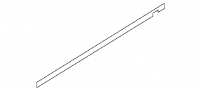 Molding door-glass central rear left Subaru Forester 14-18 SJ chrome