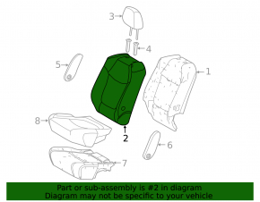 Rear seats, 2nd row, left, Toyota Sienna 21-22, with airbag, gray leather, 8 seats, cleanable, with seat belt, with headrest
